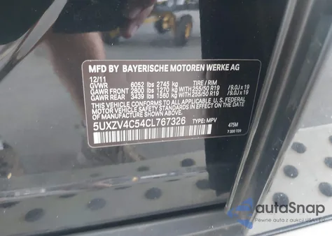 2012 BMW X5 xDrive35I/xDrive35I Premium/xDrive35I Sport Activity из США, поврежденный, VIN 5UXZV4C54CL767326